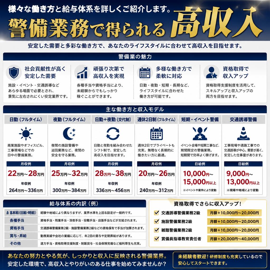 高収入の警備求人