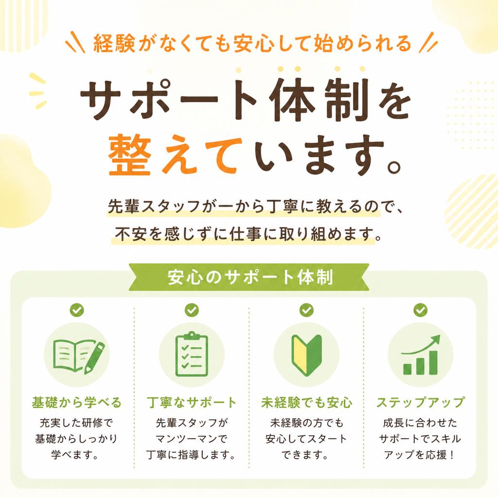 徹底した新人サポート体制