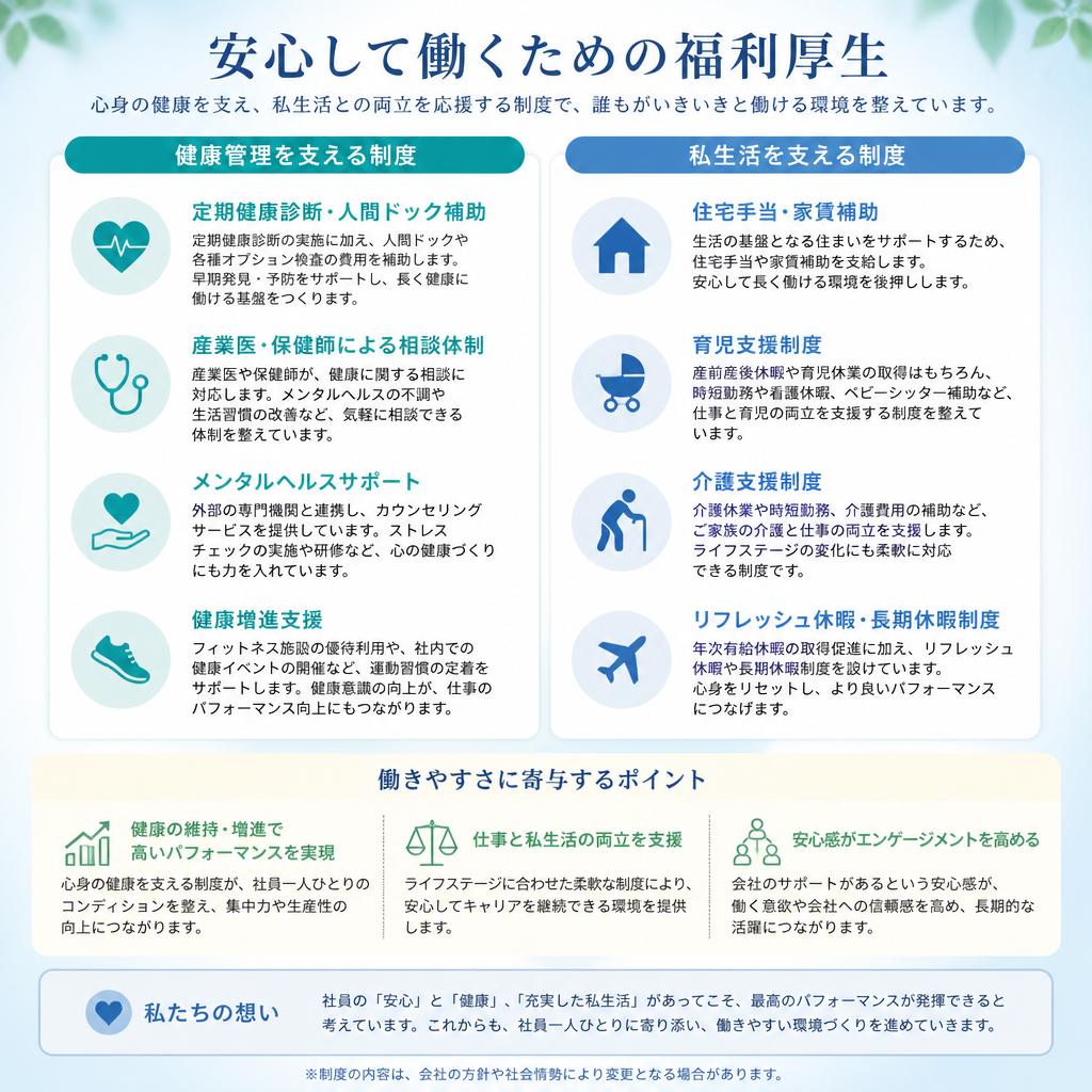 2. 充実した福利厚生の内容