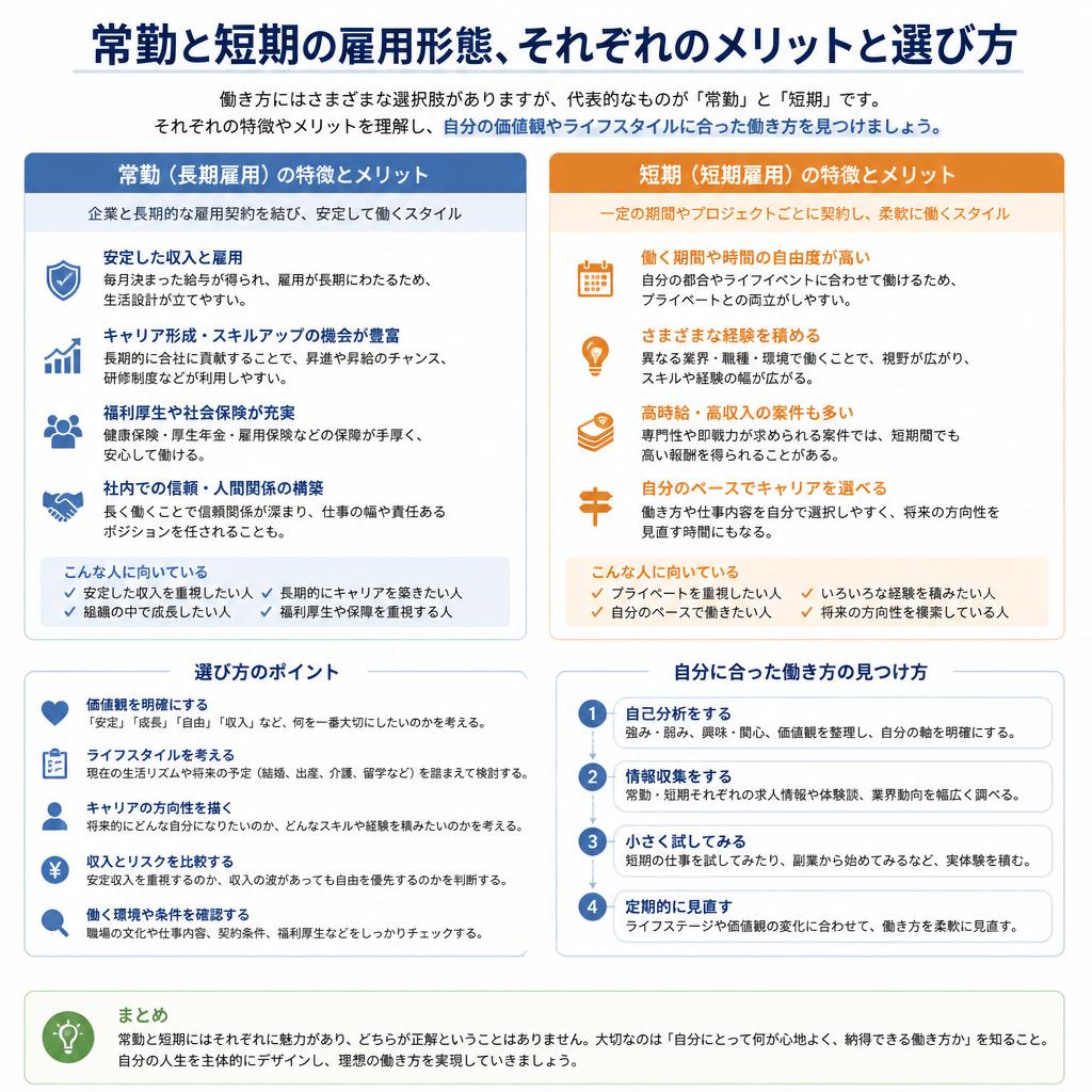 4. 常勤と短期の選択肢