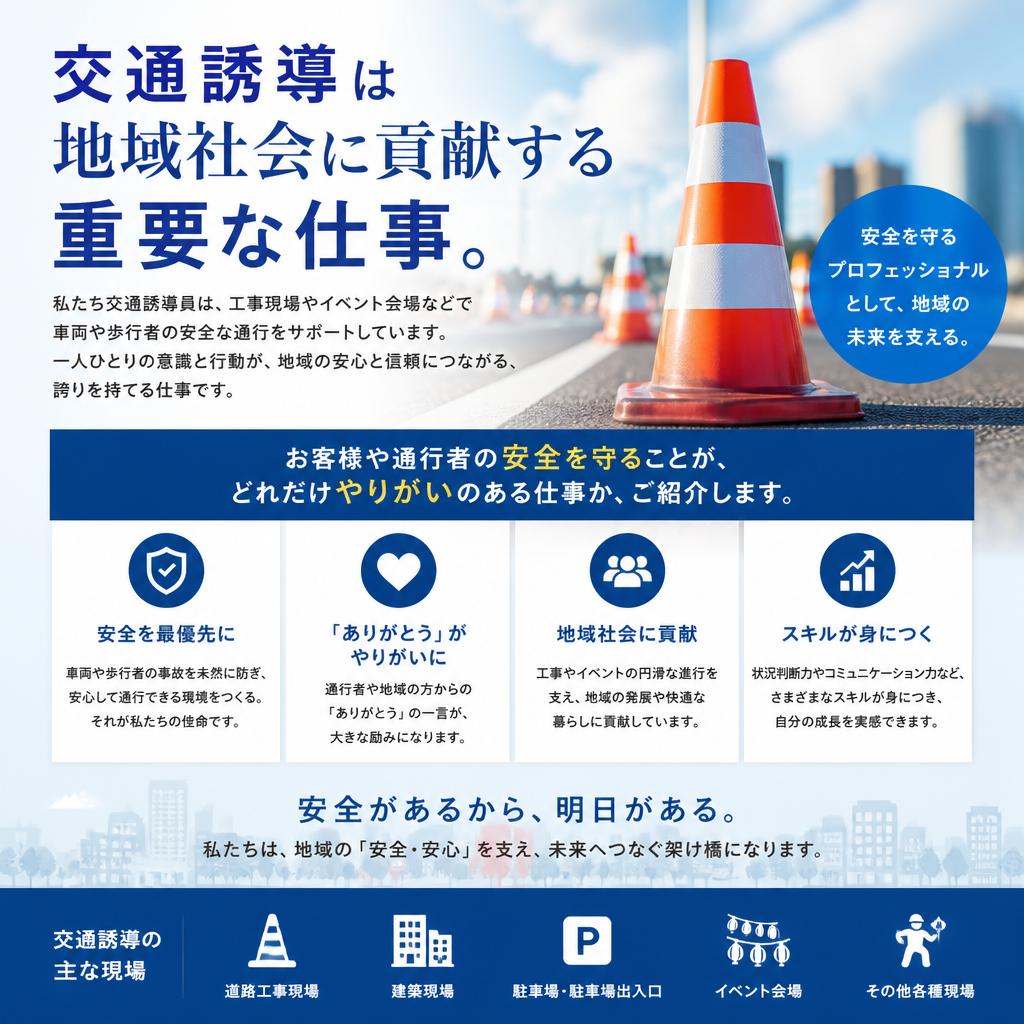 やりがいのあるお仕事！地域の安全を守る責任