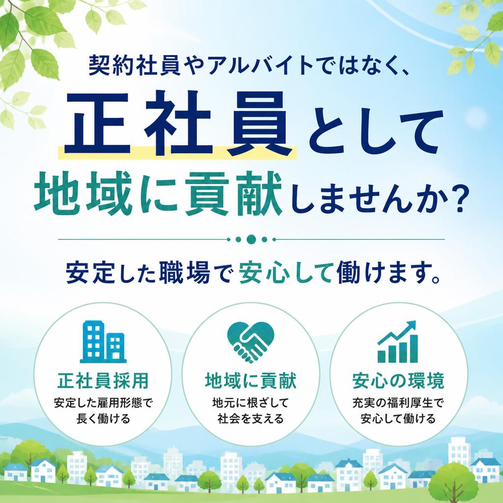 4. 正社員として安定した職を!