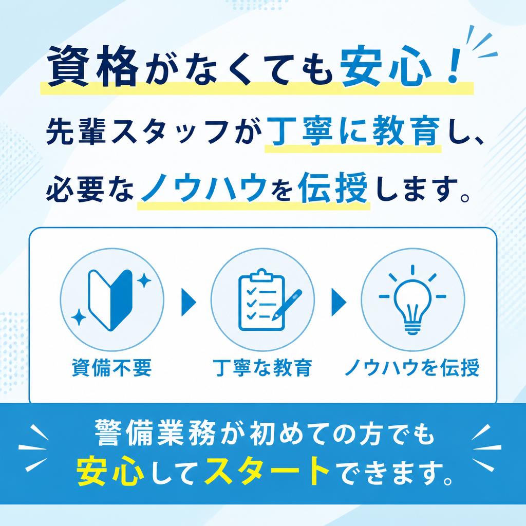 研修制度:未経験者でも安心して始められる