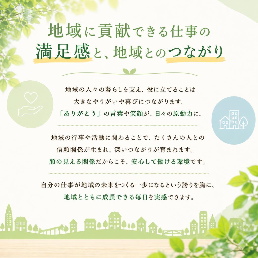 地域密着の活動で得られる充実感