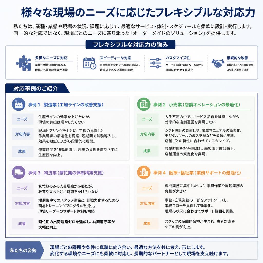 お客様のニーズに応えた対応力