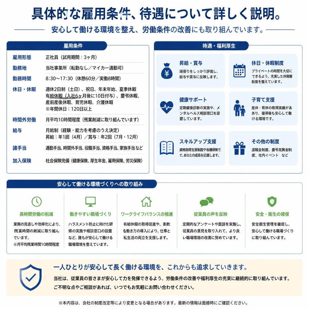 雇用条件・待遇改善について