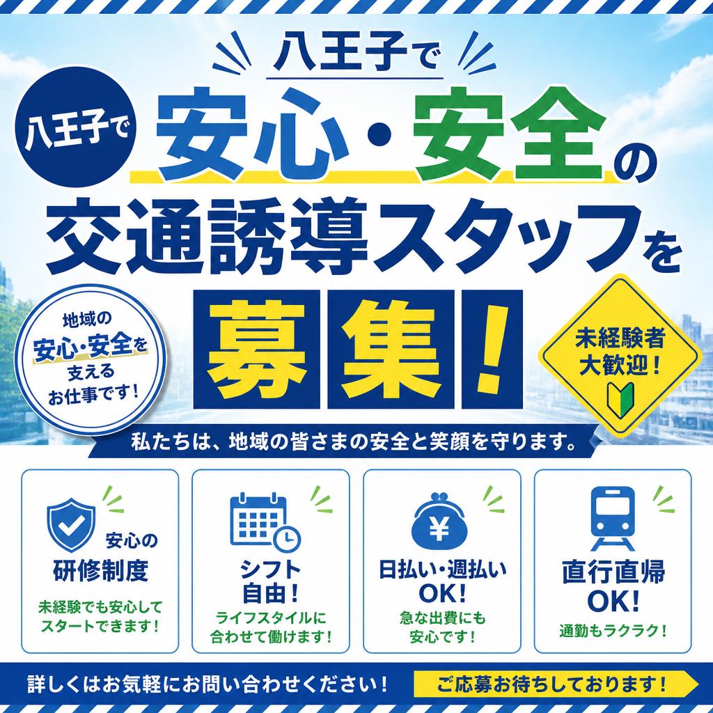 八王子で安心・安全の交通誘導スタッフを募集！