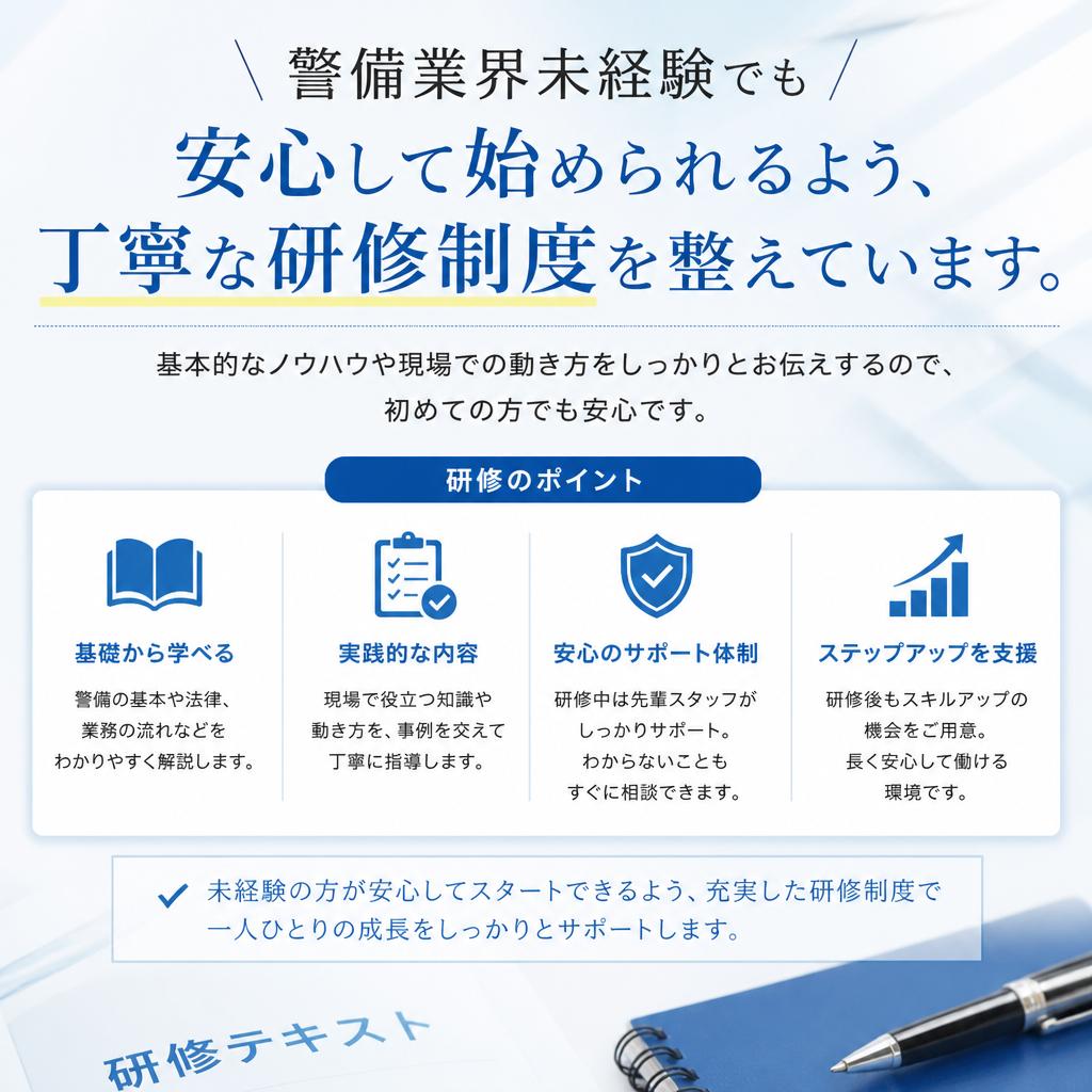 未経験者歓迎！安心の研修体制