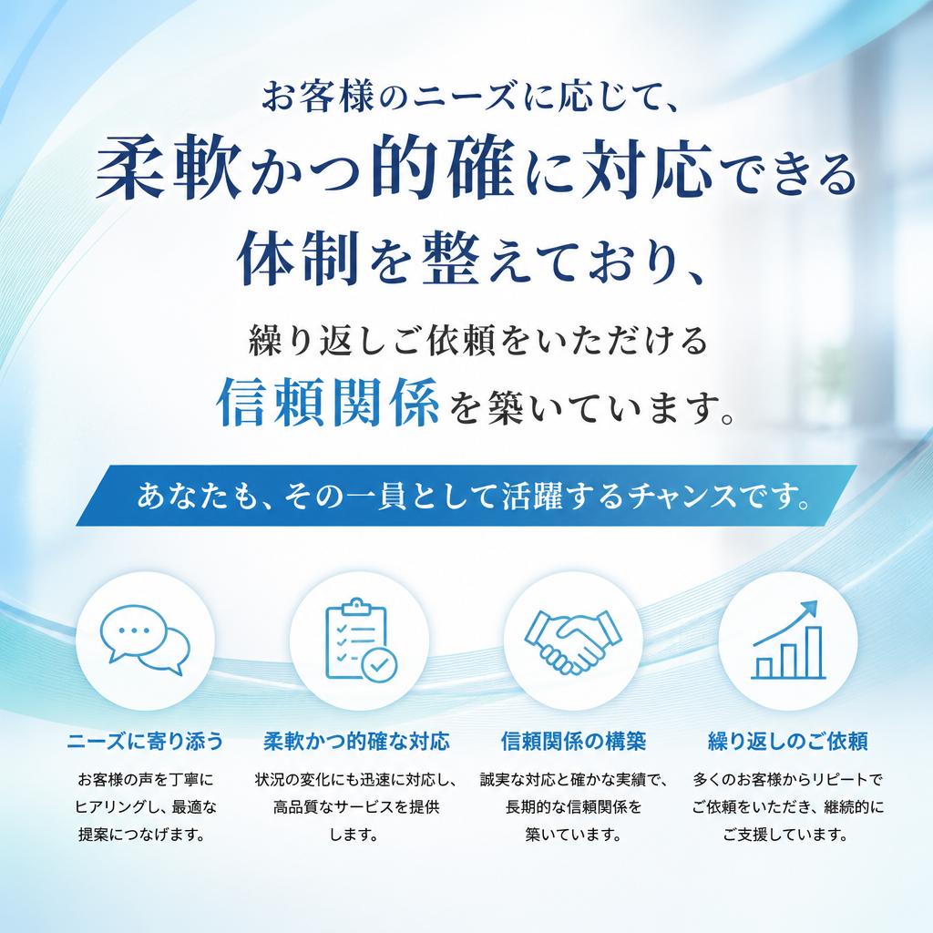 お客様に信頼される業務