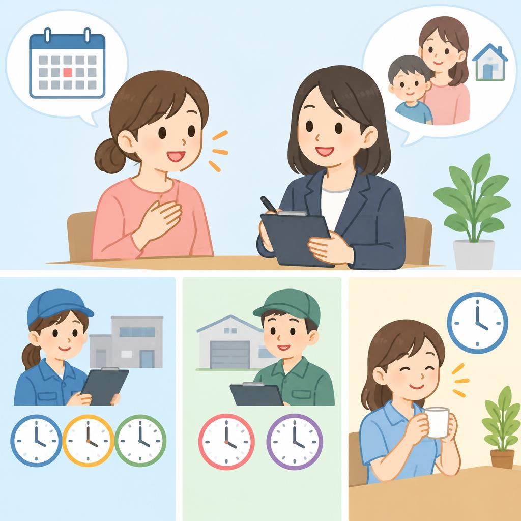 自分の都合も相談しやすい、無理のない働き方